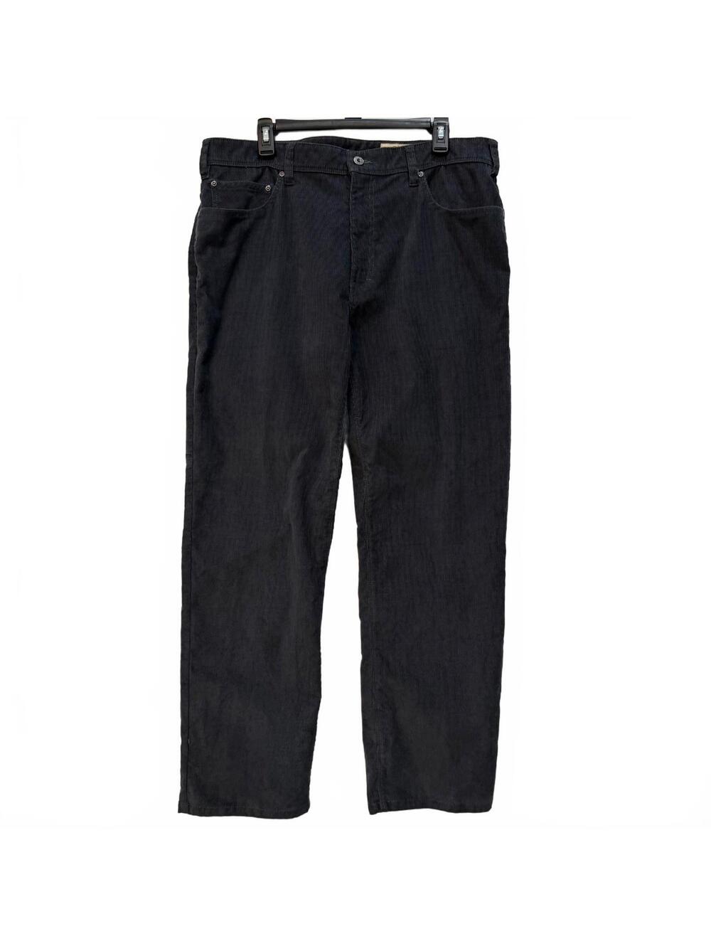 Orvis Corduroy Pants Men's 38x30 Charcoal Gray Straight Leg 5 Pocket Jean Style